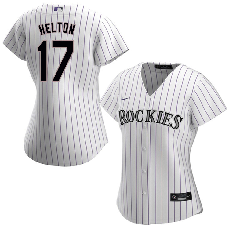 Nike Women #17 Todd Helton Colorado Rockies Baseball Jerseys Sale-White